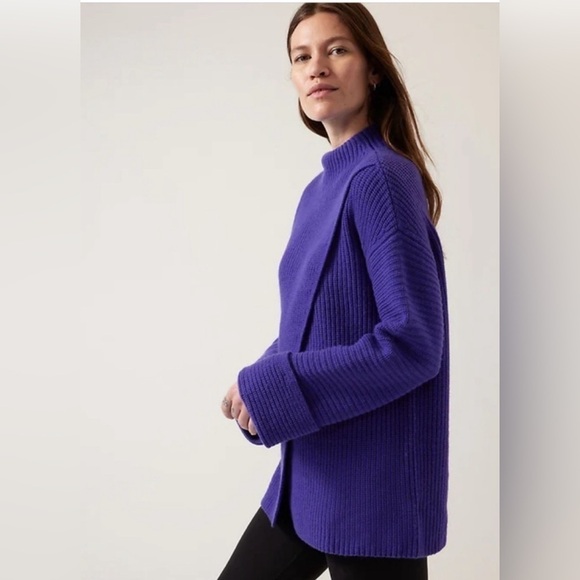 Athleta Azalea Cashmere Extra Fine Merino Wool Cozy Oversized Fall Sweater New - Picture 1 of 6